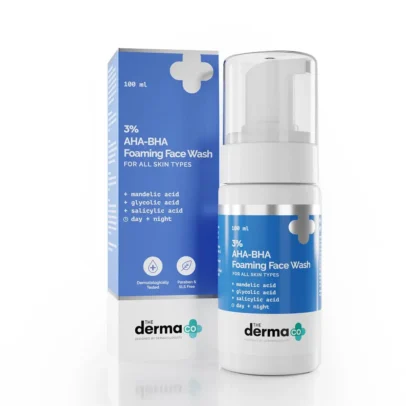 3% AHA-BHA Anti Acne Foaming Face Wash – Salicylic Acid & Glycolic Acid Cleanser 100ml