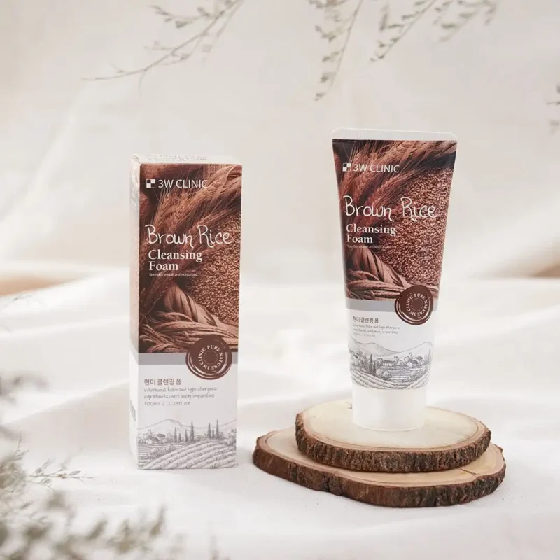 3W Clinic Brown Rice Foam Cleansing 100ml - Image 2