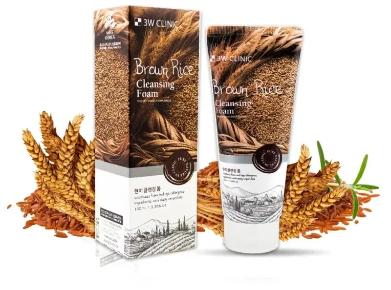 3W Clinic Brown Rice Foam Cleansing 100ml - Image 3