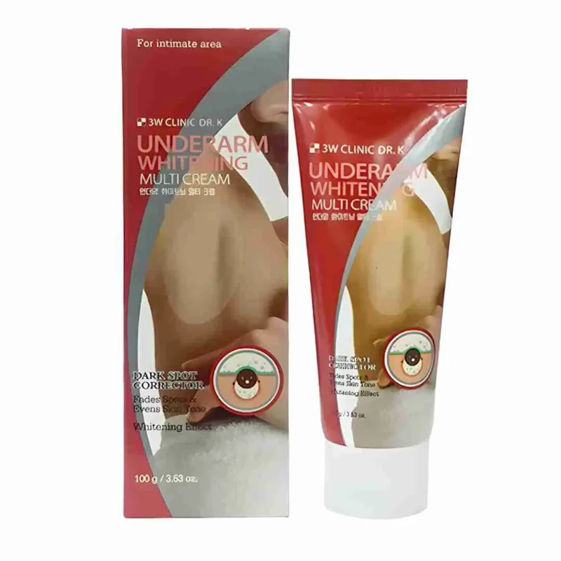 3W Clinic Underarm Whitening Multi Cream – Dark spot removal & skin brightening, 100g