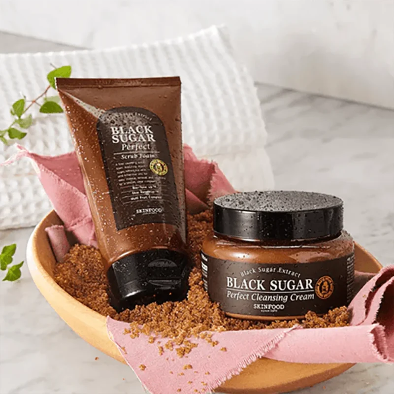 SKINFOOD Black Sugar Perfect Scrub Foam 180ml - Image 4